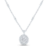 5/8CTW-DIA CN FASHION ROUND NECKLACE (18 INCH)